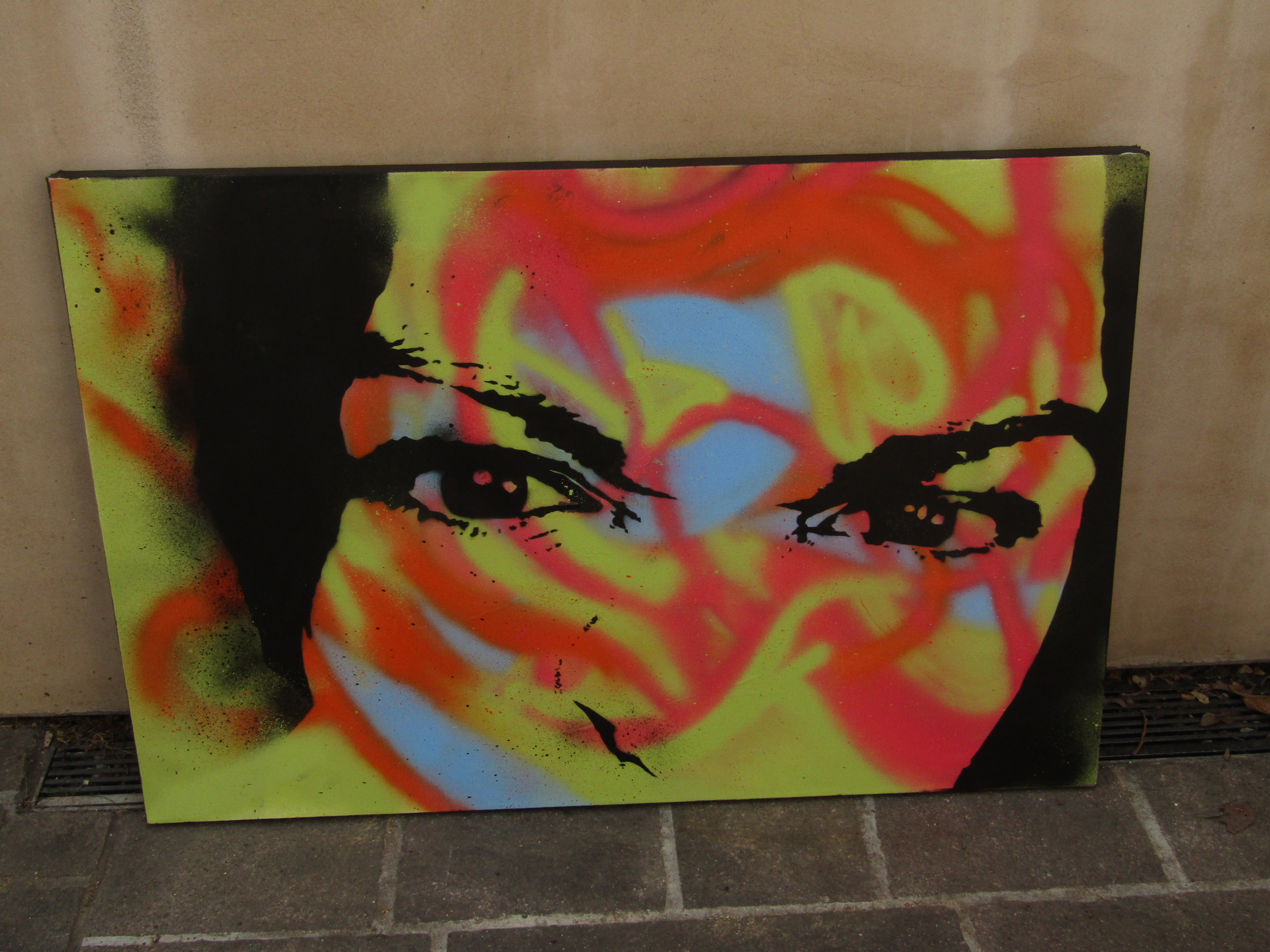 Spray paint portrait