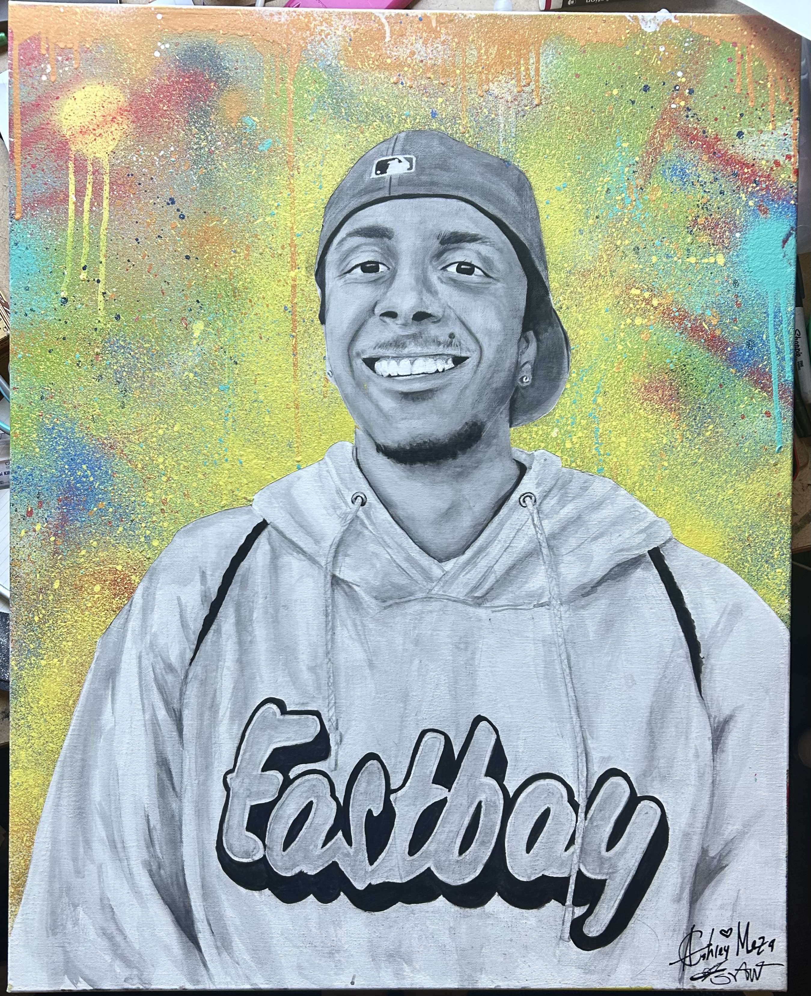 Portrait at art show